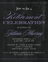 Chalkboard Style Retirement Party Invitations - Great for a Teacher