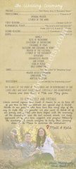 Vintage Style Wedding Programs - Double Sided with Rustic Photo & Banner