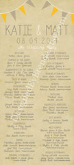 Vintage Style Wedding Programs - Double Sided with Rustic Photo & Banner