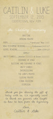 Vintage Style Wedding Programs - Double Sided with Rustic Photo & Banner