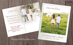 Save the Date Card with Photos on Both Sides