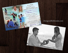 Blended Photo Collage Wedding Invitation - Perfect for Destination Wedding or Reception Only Invite