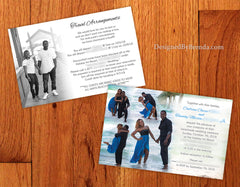 Blended Photo Collage Wedding Invitation - Perfect for Destination Wedding or Reception Only Invite