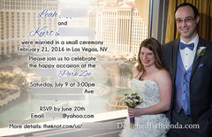 Blended Photo Collage Wedding Invitation - Perfect for Destination Wedding or Reception Only Invite