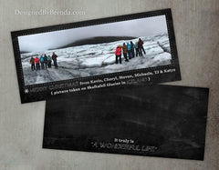 Holiday Christmas Card with Panoramic Photo on Chalkboard Background - Unique Design