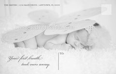 Modern Birth Announcement Card - Can be made for a Baby Girl or Boy