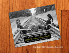 Modern Save the Date Postcard - With Photo