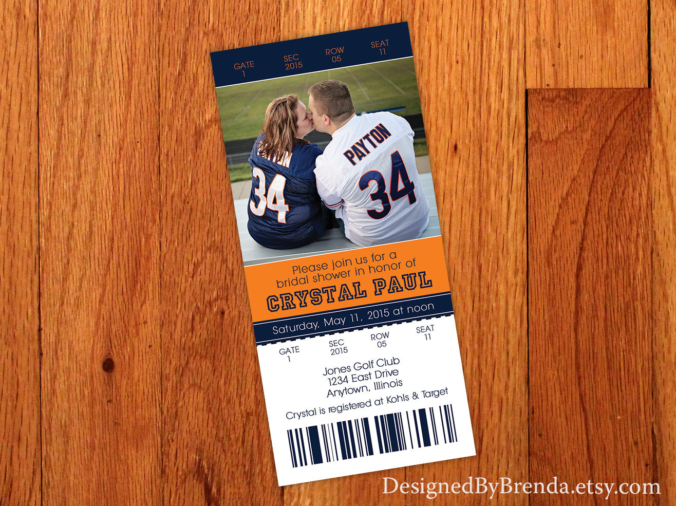 Washington Commanders Ticket Style Sports Party Invites – Sports Invites