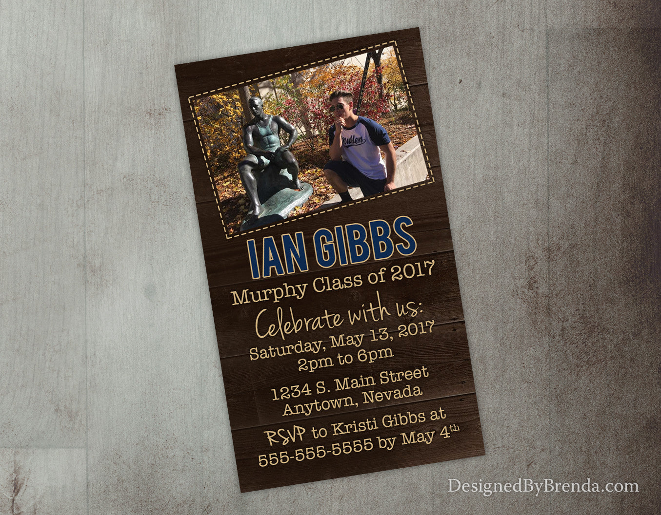 Graduation Announcements Rustic Country