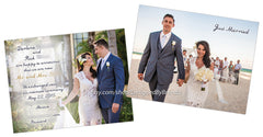 Just Married Wedding Announcements - Double Sided - Any Colors