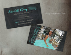 Mini Quinceañera or Sweet 16 Birthday Party Invitations - Double Sided with Photo