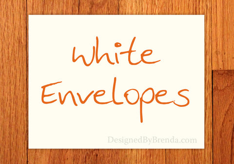 A7 White Envelopes - Free shipping with card order