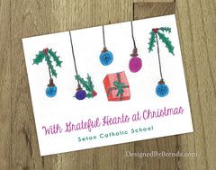 Custom Holiday Card with Your Child's Original Christmas Artwork