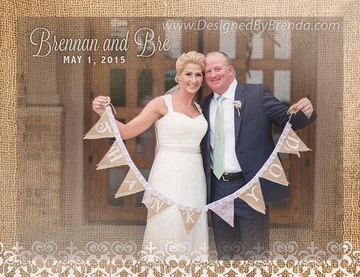 Burlap and Lace - Vintage Wedding Thank You Postcards Designed By Brenda Burlap and Lace - Vintage Wedding Thank You Postcards Designed By Brenda