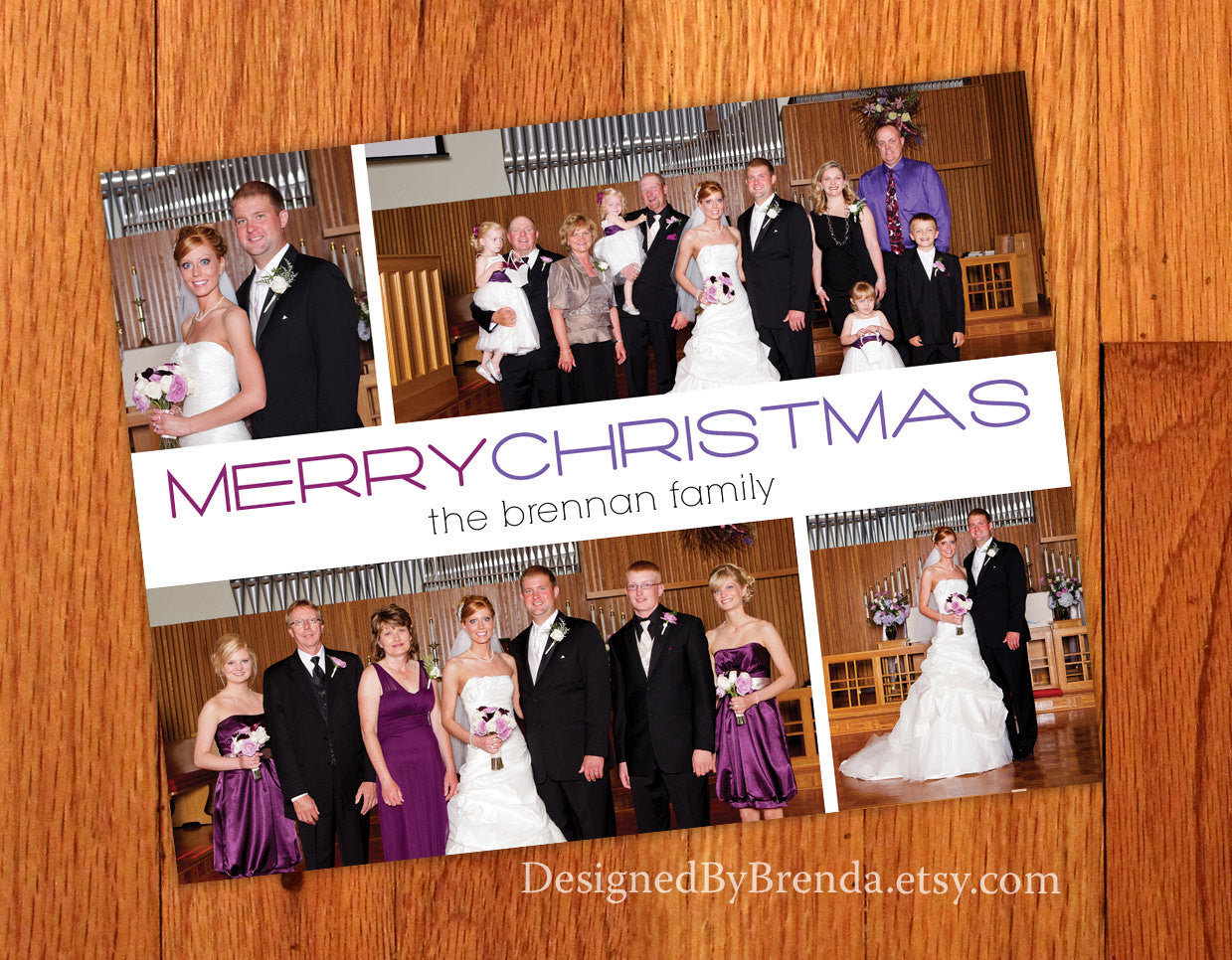 Modern Holiday Photo Card - Simple with Clean Lines