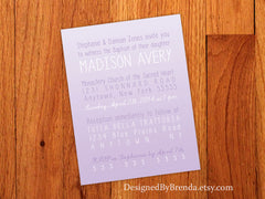 Ombre Invitation - For Baptism, Wedding, Baby or Bridal Shower, Save the Date, Etc.