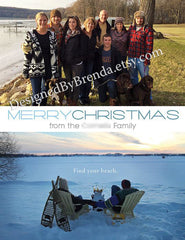 Modern Holiday Photo Card - Simple with Clean Lines