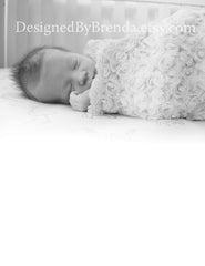 Bilingual Birth Announcement Card with Large Photo - Gender Neutral with Gray & Green