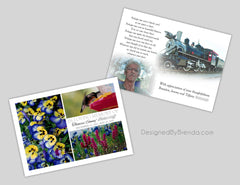 Memorial Thank You Postcards with Photos - Custom Remembrance Card for Sympathy or Funeral