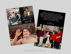 Custom Memorial Card with Unique Photo Collage - English and Spanish