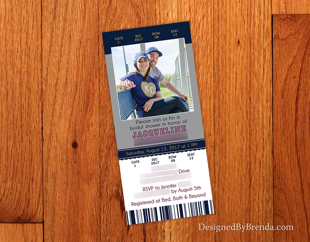 Baseball Ticket Save the Date - Sports Bride