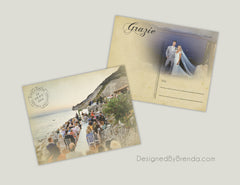 Double Sided Vintage Style Thank You Card - Rustic Pictures on Both Sides