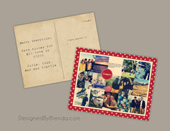 Vintage Style Holiday Postcard with Many Photos - Great for Social Media Pictures, Year in Review